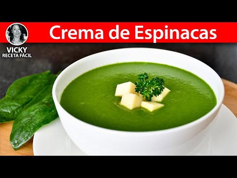 Sopa o Crema de Espinacas | #VickyRecetaFacil