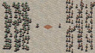 100 Conscripts vs 100 Gi - Red Alert 2