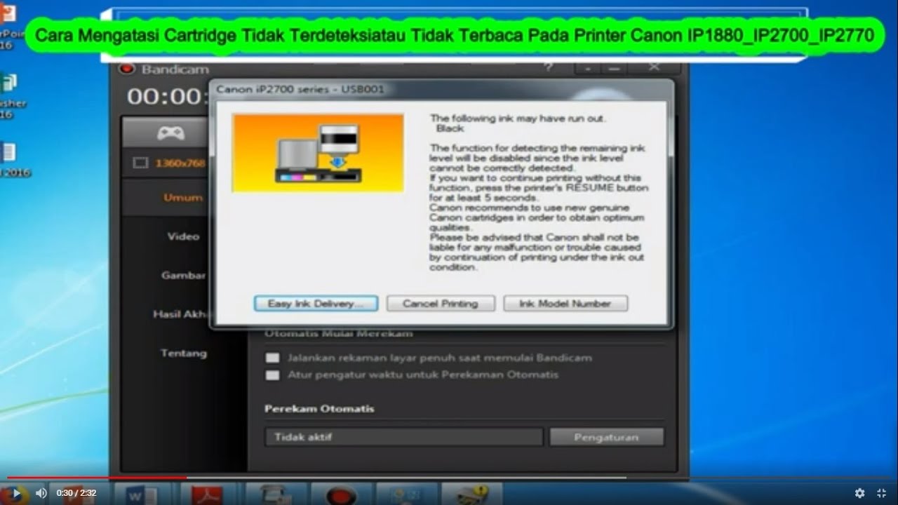 Cara Mengatasi Cartridge Tidak Terdeteksi atau Tidak Terbaca Pada