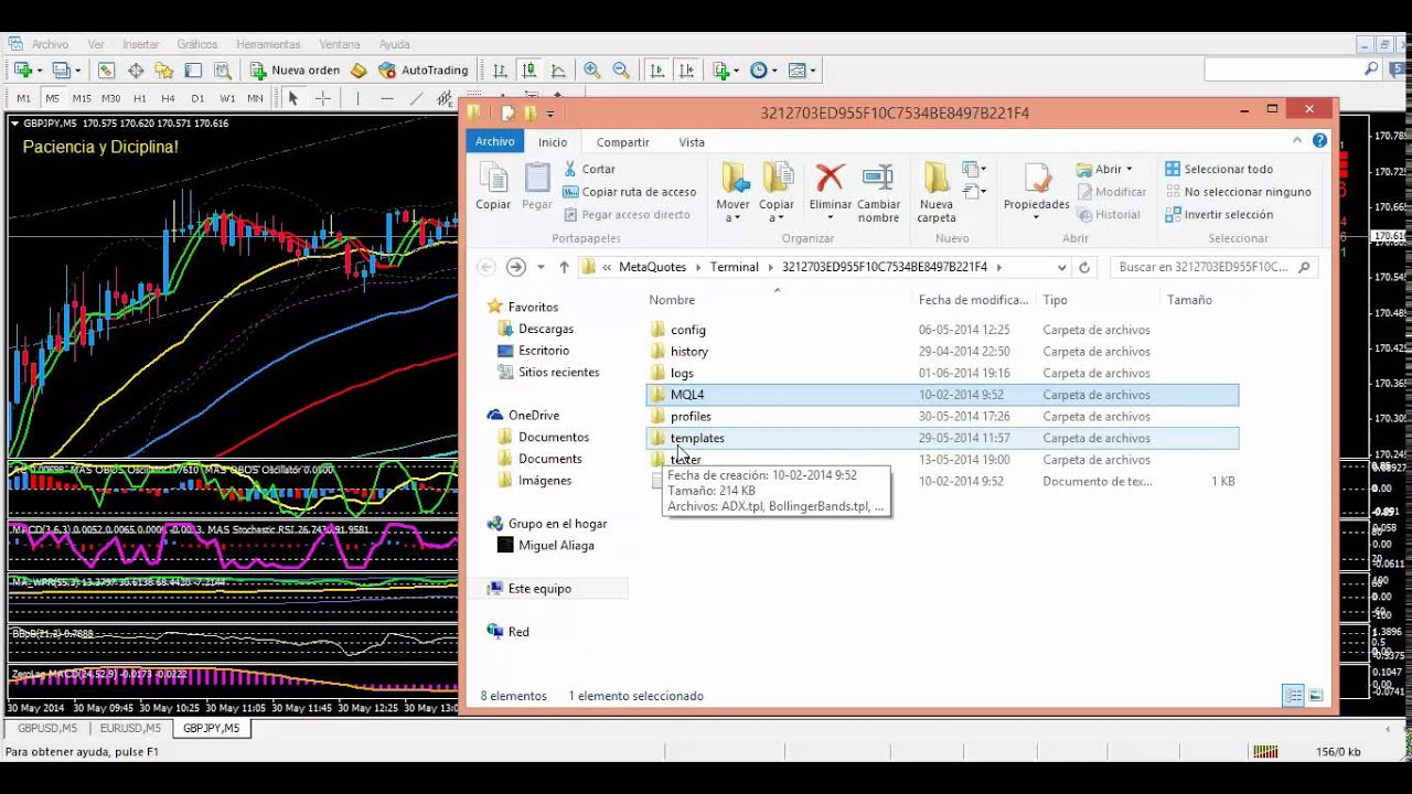 Como instalar indicadores y plantillas en MT4 - YouTube