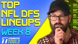 NFL DFS DraftKings & FanDuel Lineups Week 8 Main Slate Picks | Stokastic NFL DFS Lineup Generator