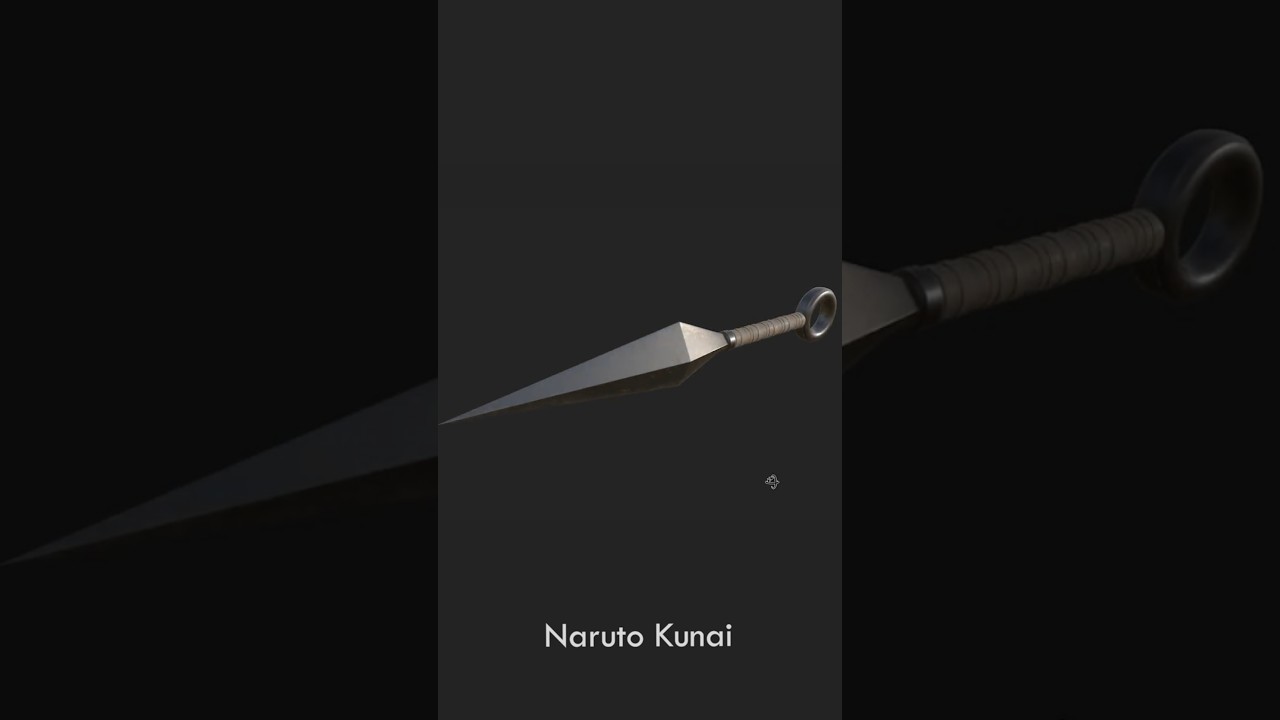 Naruto Kunai in 3D 🗡️ | Anime Weapon Modeling 