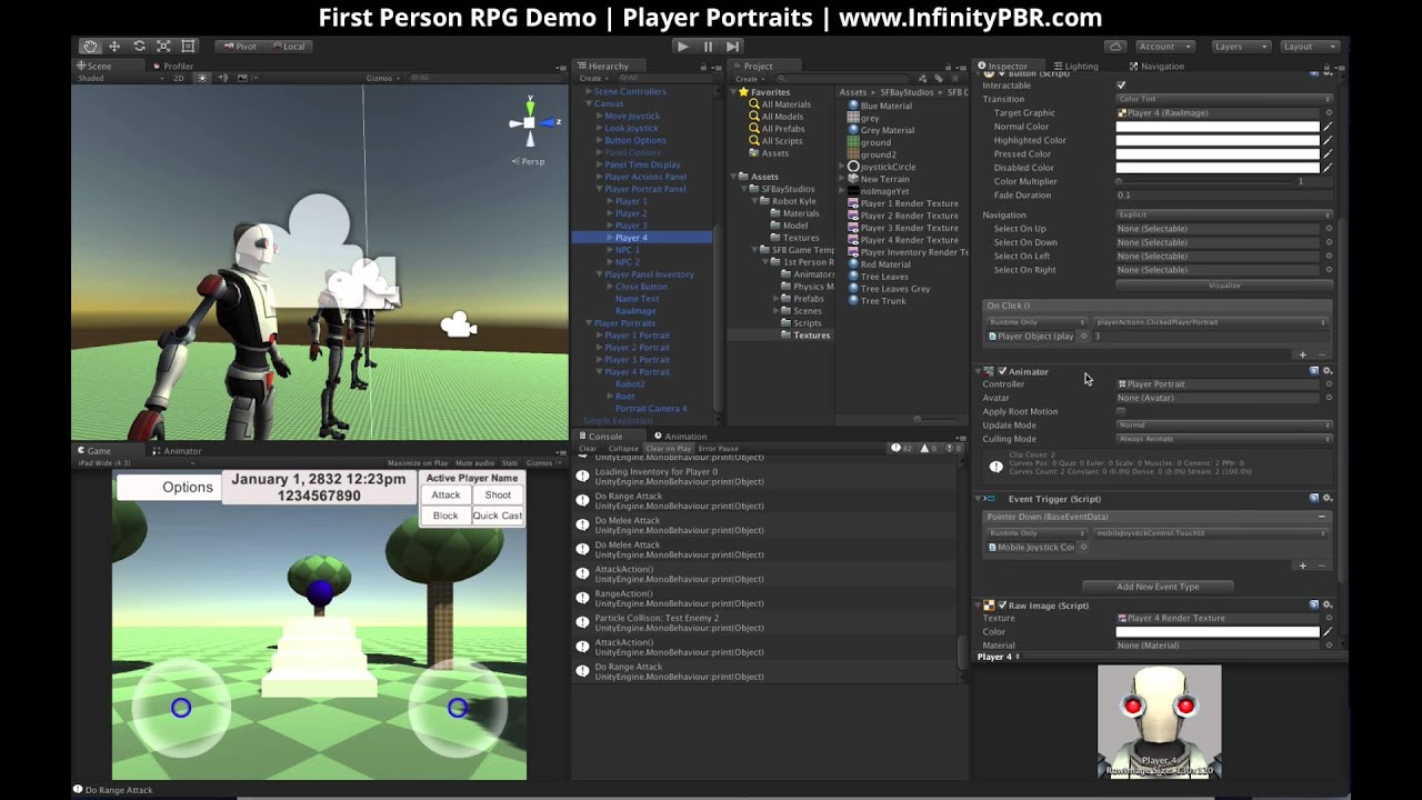 InfinityPBR.com | First Person RPG Tutorial Series - Player Portraits ...