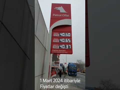 Güncel Akaryakıt Fiyatları İstanbul 1 Mart 2024 #motorin #benzin #shortsvideo