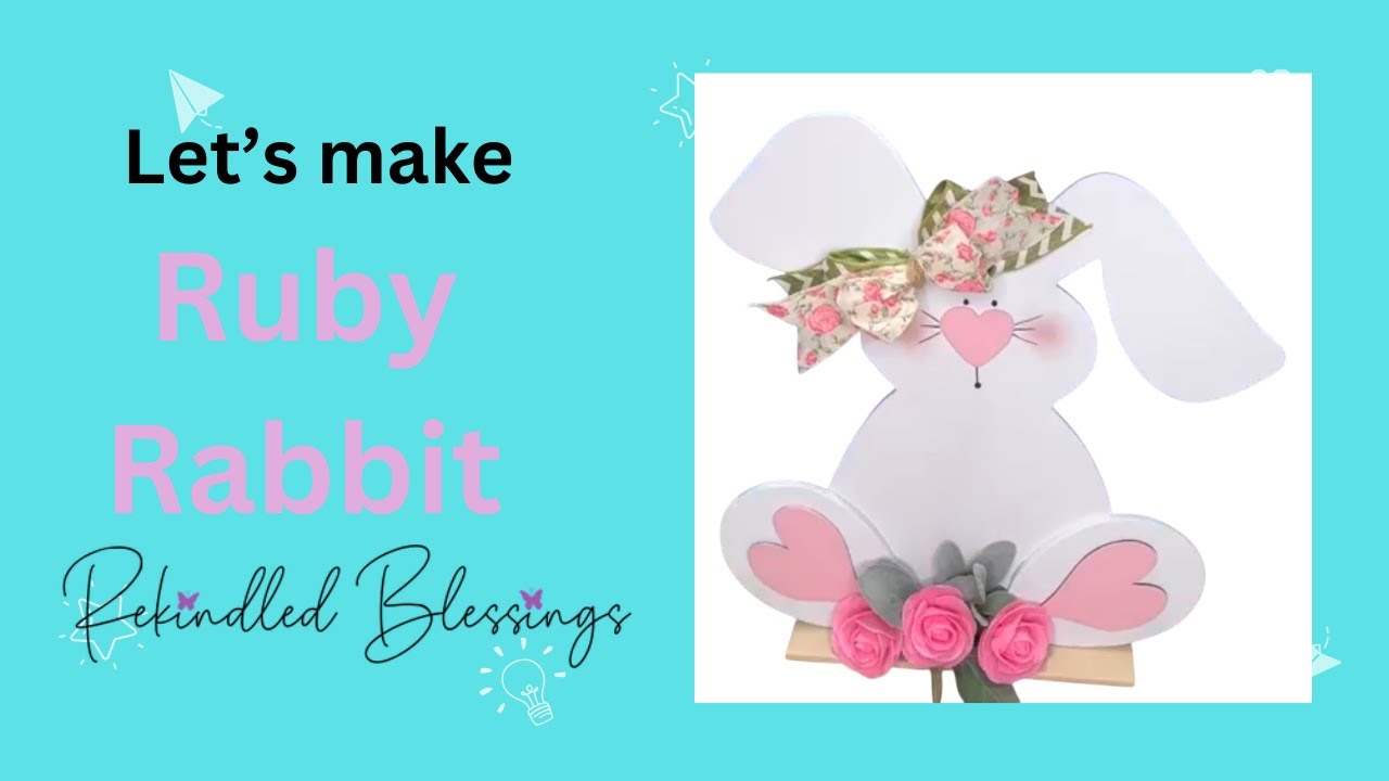 Ruby Rabbit diy wood cutout painting styling - YouTube