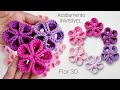 Flor de crochê 3D - Fácil de fazer