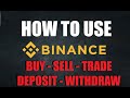 How to use Binance, Daily Trading, Lending Staking Deposit Withdraw Buy Sell Fiat Exchange Binance