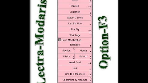 Lectra Modaris Option - F3 || How to operate lectra? || Lectra option details