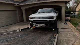 Towing a Hummer EV Out Of a Garage!