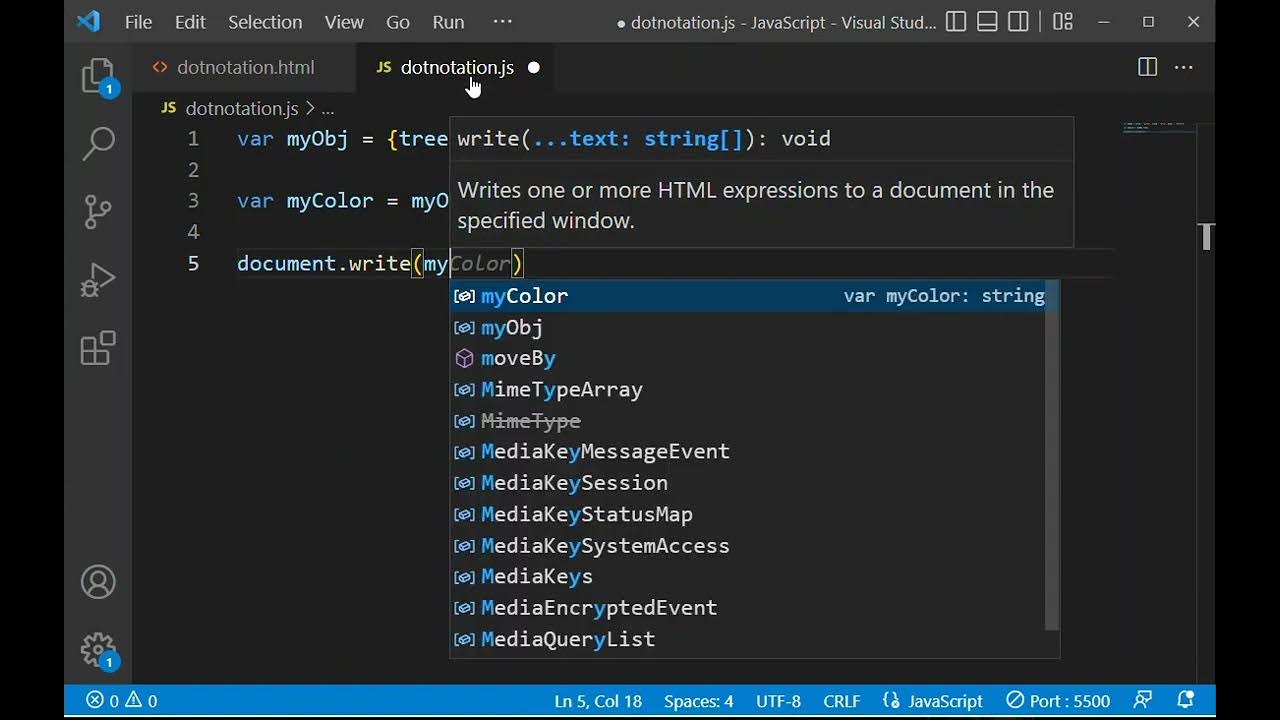 Lesson 6 JavaScript Dot Notation - YouTube