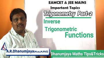 Trigonometry-2 tips for JEE MAINS & EAMCET by A.R.Dhanumjaya