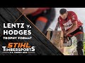 Stihl timbersports jason lentz and nate hodges go headtohead in the us trophy 2022