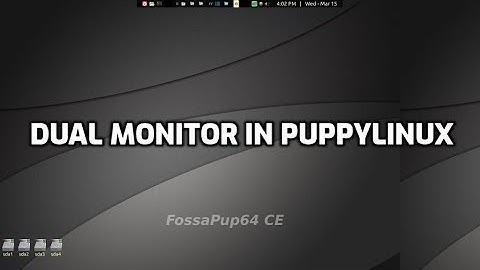 dual-monitor overview in puppylinux: F96-CE4 iso.
