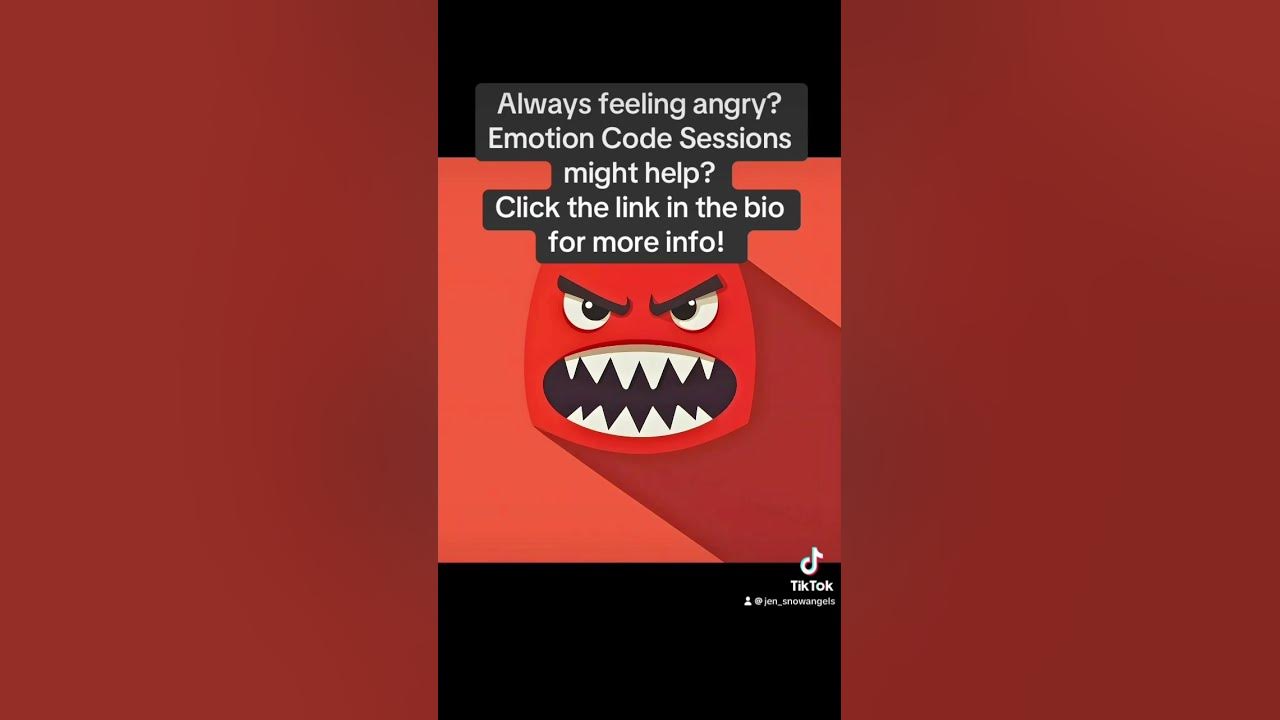 Why am I always feeling angry? Anger issues? Emotion Code Sessions can help #angermanagement #anger