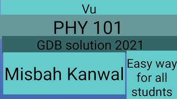 PHY 101 GDB 1 solution 2021