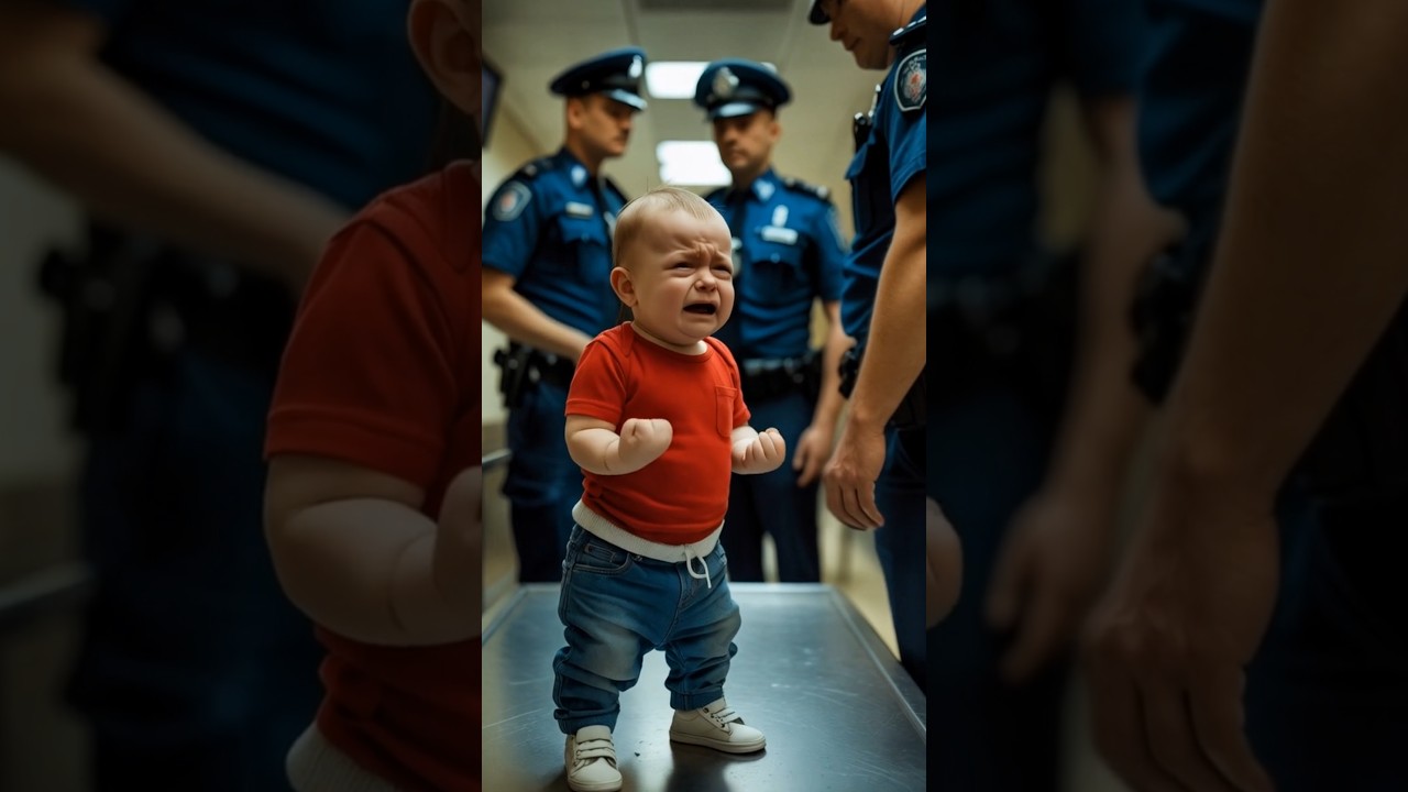 Police arrested cute baby from airport 