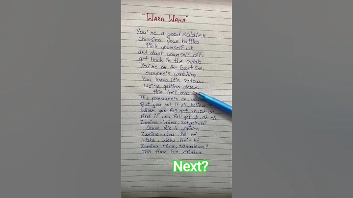 ✨Waka Waka(The time of Africa)~Shakira_songlyrics/Englishsongs withlyrics#lyrics#ytshort#songlyrics