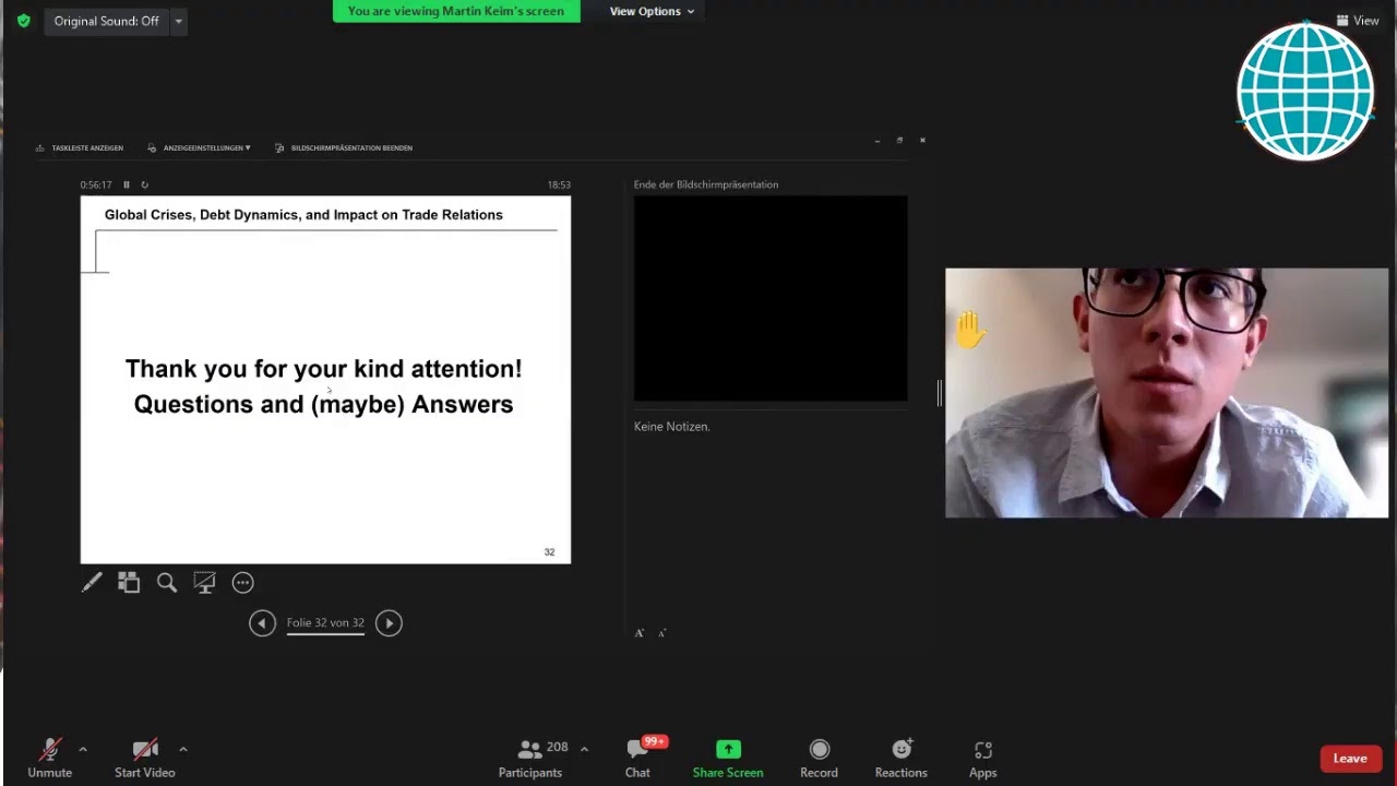 Conferencia | Coference "Global Crises, Debt Dynamics and Impact on Trade Relations"