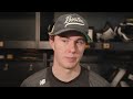Fraser Minten speaks with media at Warrior Ice Arena on Wednesday