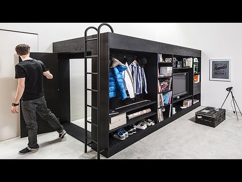 Vídeo: Móveis para quartos pequenos: uma escolha inteligente