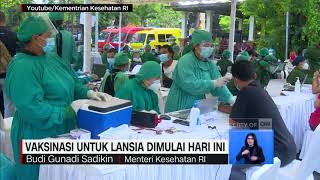 Vaksinasi untuk Lansia Dimulai Hari Ini