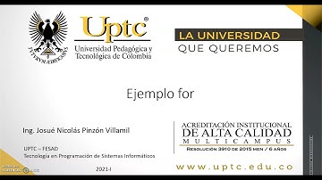 Ciclo For - Fundamentos Programación - UPTC