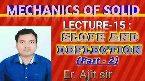 MECHANICS OF SOLID | [MOS] | LEC-15 : SLOPE AND DEFLECTION OF BEAMS || part-2 || Er Ajit Sir ||