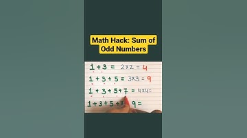 Sum of Odd Numbers, math hack #shorts #math #mathstricks #youtubeshorts #youtubeviral #shortsvideo