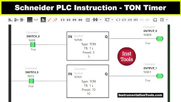 Schneider PLC Timer Instructions - TON Timer Function