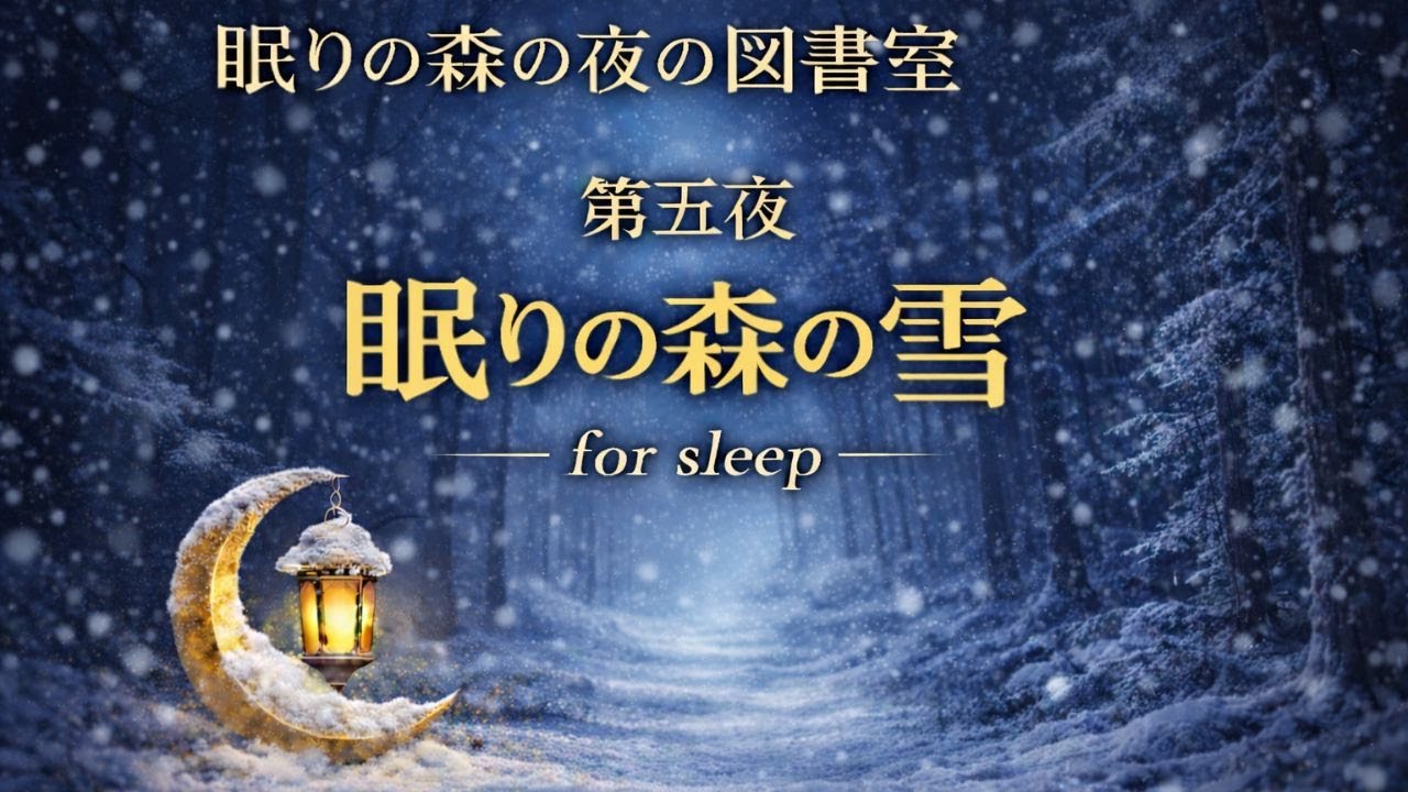【睡眠用朗読】眠りの森の雪｜眠りの森の夜の図書室（90分）｜眠くなったら落ちていい物語