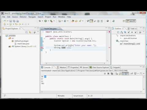 Java Programming - 4 - User Input with the Scanner Class - YouTube