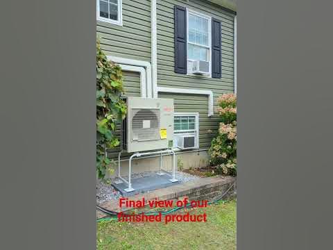 Fujitsu Mini split heat pump installation - YouTube