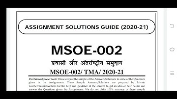 MSOE 002 Ignou Solved Assignment