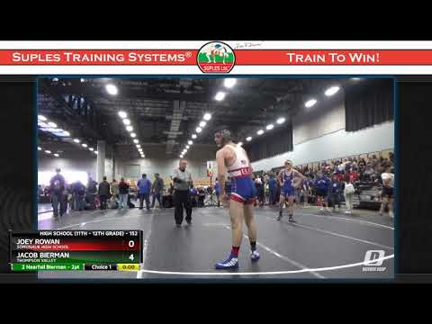 High School (11th - 12th Grade) 152 Joey Rowan Somonauk High School Vs Jacob Bierman Thompson Vall