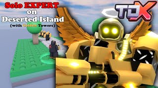 Solo Expert TRIUMPH on Deserted Island WITH NO REWINDS or POWERUPS | Tower Defense X