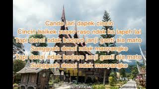 Janji Ganti Aia Mato - Boy Shandy || lirik lagu Minang