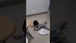 My toddlersaurus rex #toddlers #cleaning #funny #happy #smile #balita #kids #children #anak #bocil