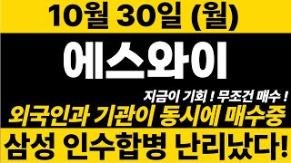 [에스와이]긴급🔥대박입니다! 외국인/ 기관 계속 담고있습니다! 다음주 무조건 폭등!! 꼭 영상 시청하시고 매수하세요!!#에스와이 #에스와이주가