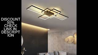 Smart Home Alexa Black/White LED Ceiling Chandelier For Living Study Room Bedroom Aluminum Modern Le