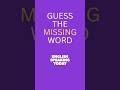Guess the Word: English Interview Quiz #Shorts