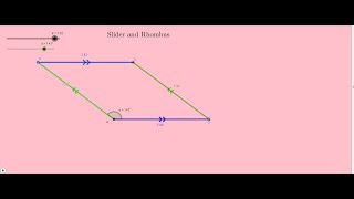 GeoGebra # Creating Rhombus with Slider #