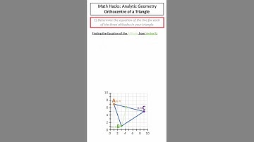 Math Hacks: Analytic Geometry - Orthocentre of a Triangle