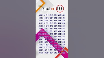 Eye Test Challenge: Can You Find the 153? #quizmeplztv #quiztime #quiz