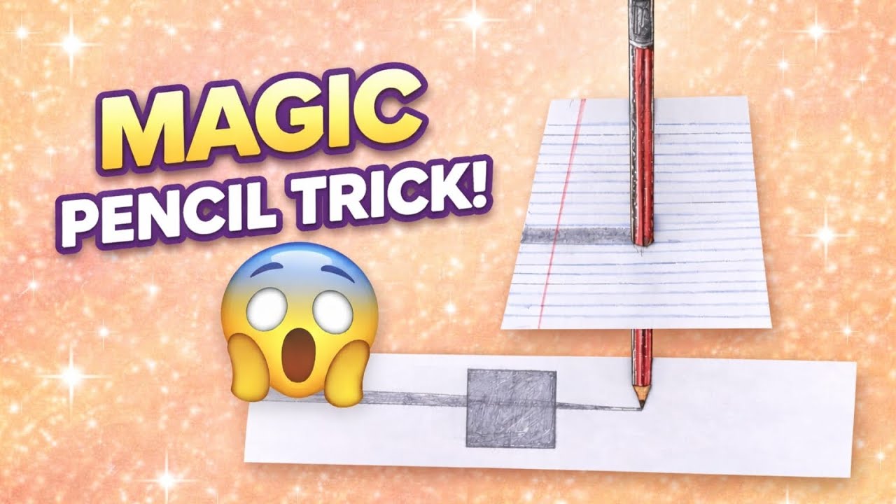 This Pencil Goes Through Paper?!🤯 Magic Drawing Trick Revealed #easydrawing #drawing #art #trending 