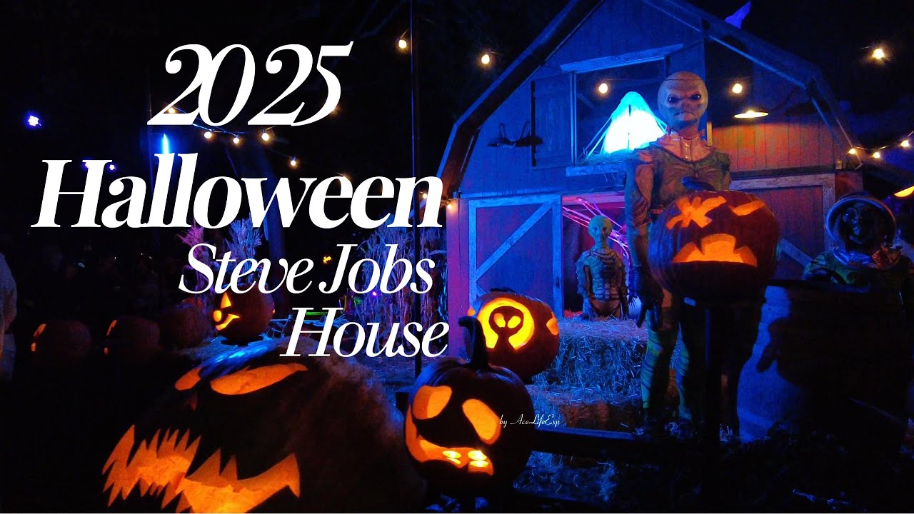 Halloween at the Steve Jobs House 2025 ｜AlienInvasion ｜HauntedFarmhouse