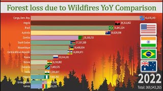 Annual Area burnt by wildfires in hectares (2012-2024)