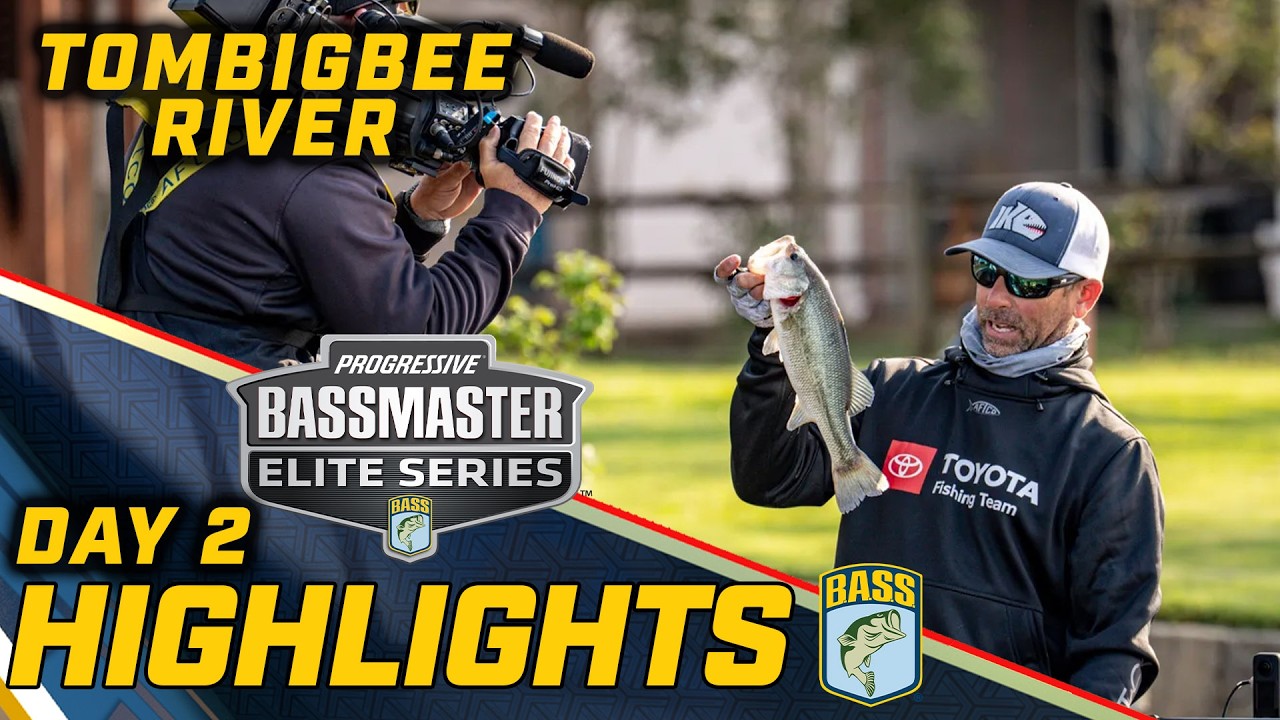 Highlights: Day 2 of Bassmaster ELITE at Tennessee-Tombigbee