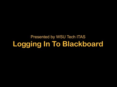 Student Blackboard Login - WSU Tech