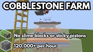 Best Cobblestone Farm Minecraft 1.21.10 - 120,000 Items per Hour