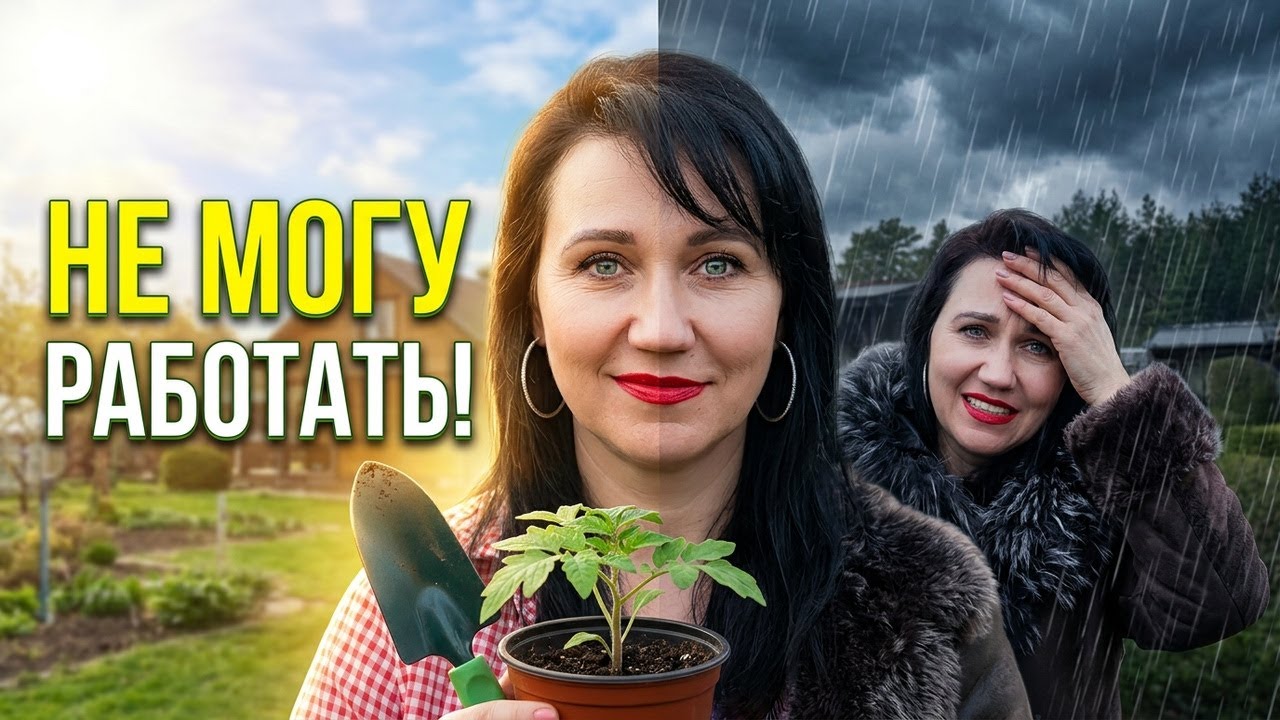 Дачный влог : про погоду🤣 не могу работать🙆 - YouTube